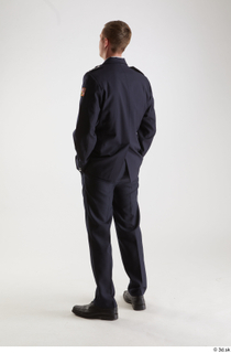 Sam Atkins Fireman in Ceremonial Pose 2 standing whole body…
